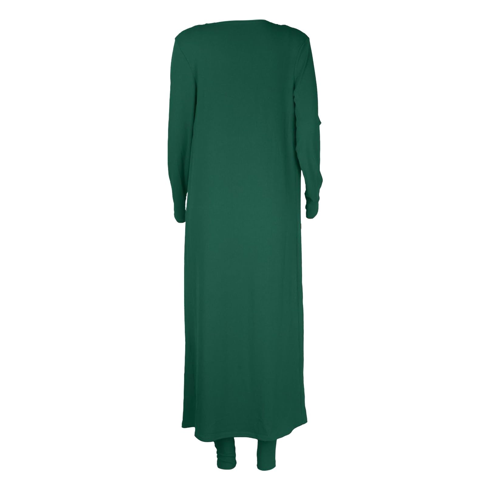 Tuta da donna con bretelle autunnali, a maniche lunghe, ampia, lunga, casual, da donna, in due pezzi