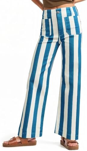 Kedera Women's Striped Pants Wide Leg Trousers Casual High Waiste...