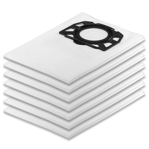 Rrochio 7 bolsas de polvo para Kärcher WD 6 P, accesorios de bolsas de filtro de fieltro para aspiradoras en seco y húmedo Kärcher WD 4 P V, WD 5 P S V, WD 5 P V, WD 5 S, V, WD 5 V, WD 6 P S V, SE 5