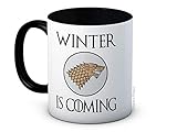 winter is coming back Handdekoriert in England von Mug-tastic.