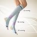 YeidRoy Cotton Compression Socks for Women 3 Pairs 15-20mmHg, Knee High Support Circulation Socks for Nurses Pregnancy Travel Work & All Day Wear, Mixed Color, US Size 5-8