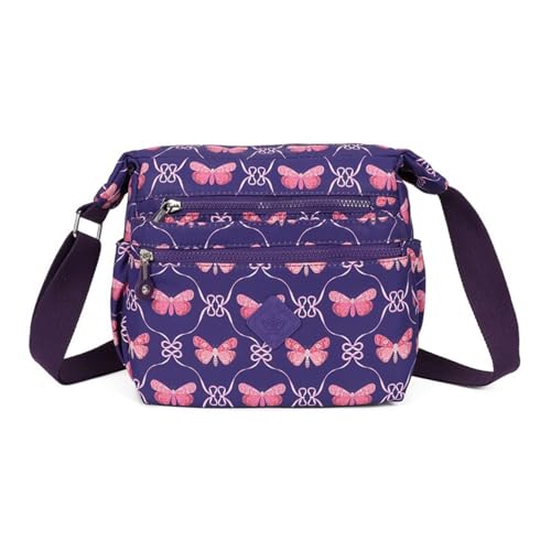 Image of YDezire Butterfly Cross body Shoulder Bags, Nylon Crossbody Bags with Adjustable Shoulder Strap, Side Pockets, Waterproof Handbags for Women, Messenger Travel Handbags (Ribbon Butterfly)