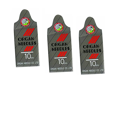 BROTHER 30 Pieces TITANIUM Home Sewing Machine NEEDLES ASSORTMENT (ORGAN 15X1 SIZE#11,14, 16) 10pcs per size