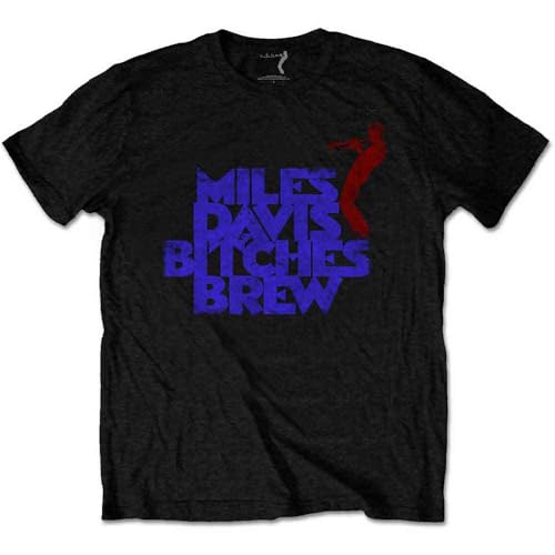 Miles Davis T Shirt Bitches Brew Vintage Logo Nouveau Officiel Homme Noir Size XL