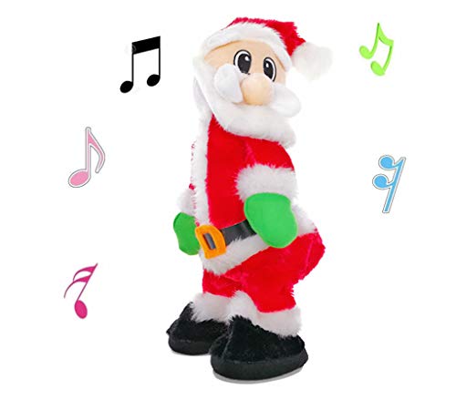 ALIMITOPIA Twerking Santa Electric Toy,Christmas Musical Doll Dancing and Singing Xmas Plush Wiggle Hip Santa Claus Electric Toy Funny Gift(English Song)