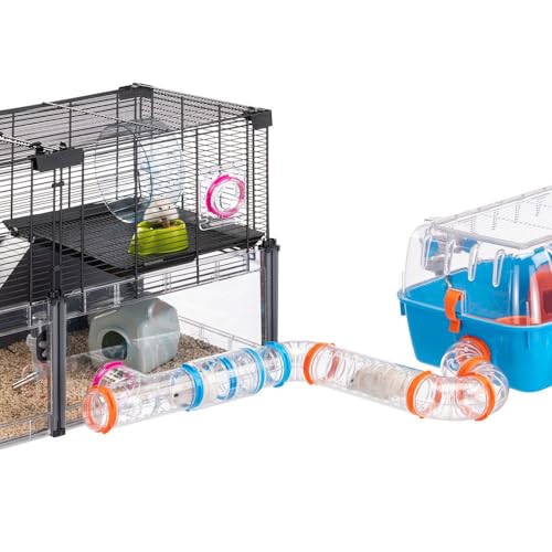 Ferplast Hamster Tube Set - 9 Piece Transparent Tunnel Kit with Ventilation, Bends & Fittings, 20 cm - Image 3