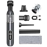 Ederfun 4-in-1 Handheld Cordless Car Vacuum – 19000PA, Brushless Motor, 2-in-1 Blow & Suction, Dual Modes, Type-C, Mini & Portable for Car, Home, Office, Keyboard Cleaning