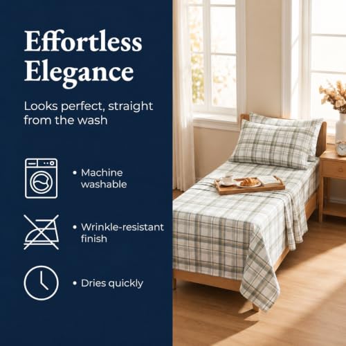 Image of Chaps Twin Size Sheet & Pillowcase Sets- 6 Piece, Deep Pocket, Wrinkle Free