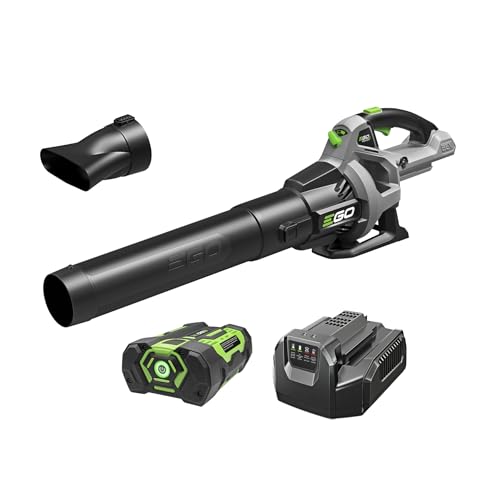 Image of EGO Power+ LB5302 3-Speed Turbo 56-Volt 530 CFM Cordless Leaf Blower (2.5Ah Battery and Charger Included) + AN5300 Blower Flat Nozzle
