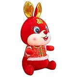 Adorable peluche lapin : fabriquée en matériau stable et , la poupée lapin est légère, souple et confortable, assez sûre pour les enfants lapin délicat