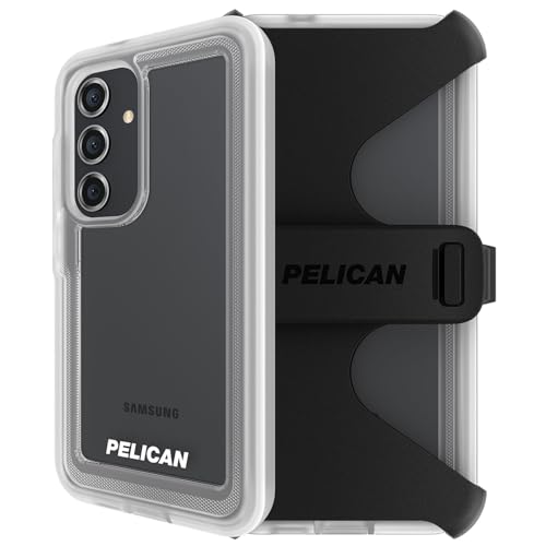 Pelican Voyager - Samsung Galaxy S24 Plus Case [6.7"] [18ft MIL-STD Drop Protection] [Wireless Charging] Phone Case for Samsung Galaxy S24 Plus w/Belt Clip Holster Phone Stand - Anti Yellowing - Clear by Pelican - Used condition - US$5.60