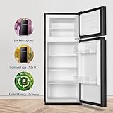 Fridgemaster MTM48120EB 48cm Freestanding Top Mounted Fridge Freezer - 124-litre capacity with Adjustable Thermostat - Reversible Door - LED Lighting- 4 Star Freezer Rating - White - E Rated - Image 3