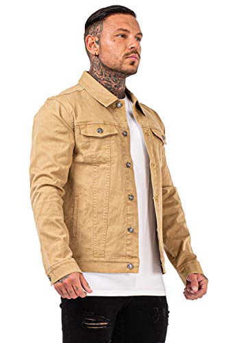 mens tan denim jacket