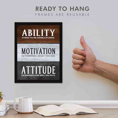 Image of Chaka Chaundh - Suitable Motivational Quotes frames for OFFICE & STUDENT- Framed Posters with Frame - Attitude Quotes Wall Frames - Ability Photos with Quotes - (14 X 11 inches)