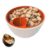 Nettoyage pratique : le bol supérieur amovible du bol à pistaches avec rangement permet de séparer facilement l' snack de la poubelle. le vidage des poubelles et le nettoyage du bol s'effectuent en un d'œil, vous évitant ainsi les tâches de nettoyage.