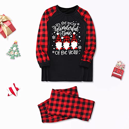 Pijamas de Navidad para familia de algodón cómodo de noche 3