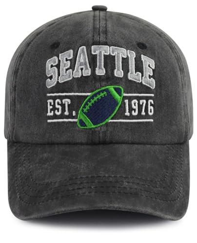 Terojnkl Embroidered City Football Hat for Men Women Adjustable Unisex Cotton Fans Baseball Cap