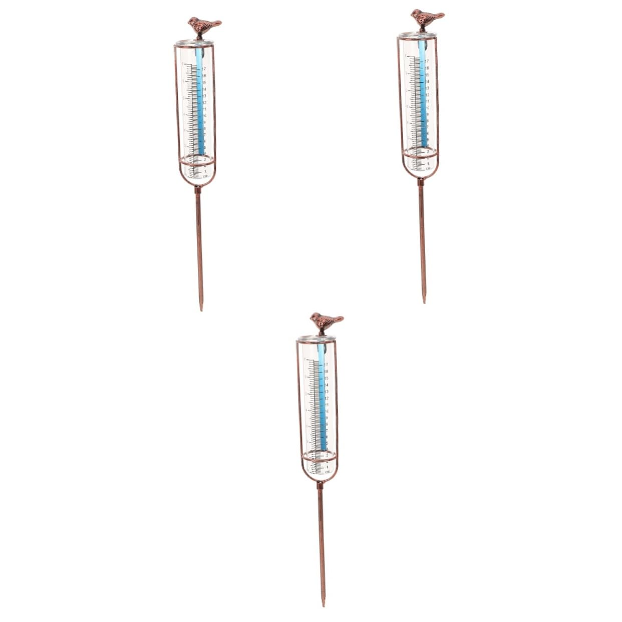 iplusmile 3stücke Garten Regenmesser Wetterfestes Niederschlagsmessgerät Mit Stabiler Standvorrichtung Präzise Messung Elegantes Design Für Outdoor-Bereich