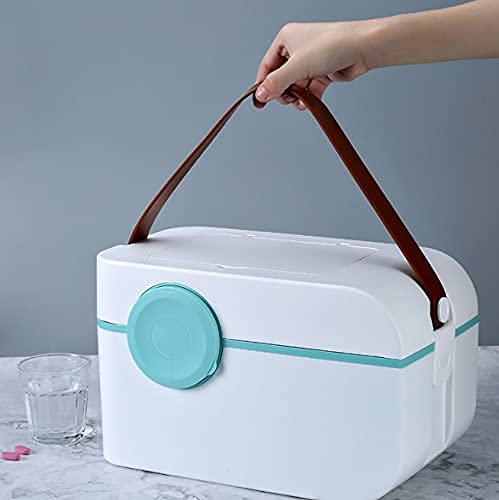 Apteczka pierwszej pomocy, Apteczka rodzinna Pudełko do przechowywania leków Pusta plastikowa(White)