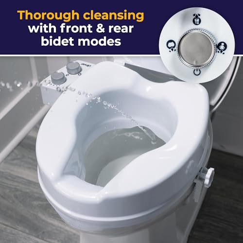 Image of Drive Medical PreserveTech Raised Toilet Seat with Bidet, Ambient Water