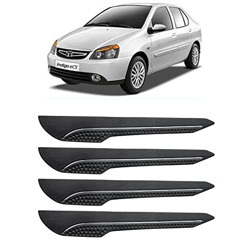 Image of AOSIS-Car Bumper Protector /Bumper Guard for Tata Indigo ECS with Single Chrome Stripe (4-Pcs)