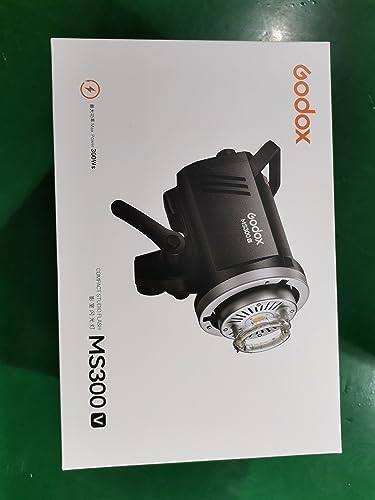 Godox MS300-V Compact Studio Flash, 300W GN58 5800K Speedlite, 2.4G Wireless X System, Bowens Mount, 0.1-1.3s Recycle Time