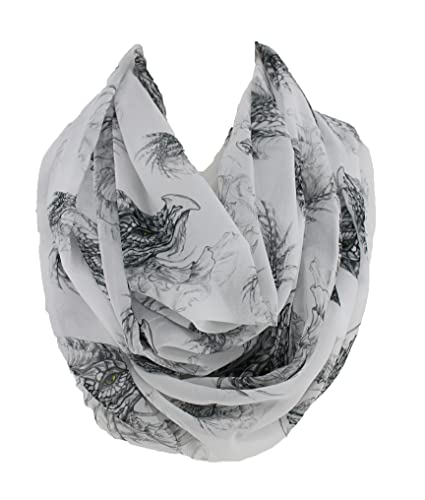Etwoa's Dragon Drawing infinity Scarf Circle Scarf Loop Scarf