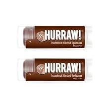 Hurraw! Hazelnut Tinted Lip Balm, 2 Pack Sheer Brown Tint Organic, Certified Vegan, Cruelty and Gluten Free. Non-GMO, 100% Natural Ingredients. Bee, Shea, Soy and Palm Free. Made in USA