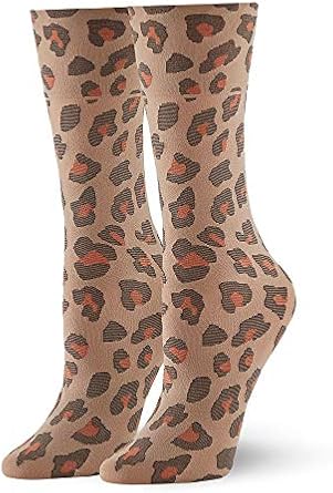 HUE leopard trouser sock
