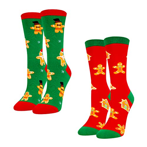 Happypop Women Girls Crew Christmas Socks Novelty Cute Cotton Gift Socks