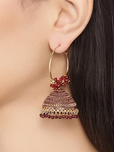 Shining Diva Fashion Latest Stylish Traditional Hoop Jhumki Earrings for Women & Girls