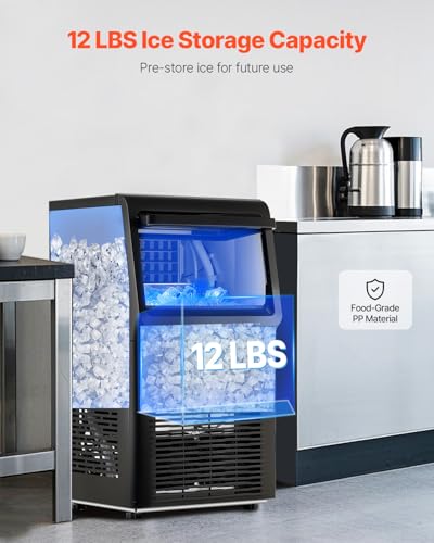 VEVOR kommerzielle Eismaschine (36,29 kg/Tag) Eisbereiter mit 5,44 kg Speicherkapazität, 36 Eiswürfel in 15 Minuten, LED-Digitalanzeige, freistehend, selbstreinigend, für Bar Büro Restaurant 4 VEVOR kommerzielle Eismaschine (36,29 kg/Tag) Eisbereiter mit 5,44 kg Speicherkapazität, 36 Eiswürfel in 15 Minuten, LED-Digitalanzeige, freistehend, selbstreinigend, für Bar Büro Restaurant