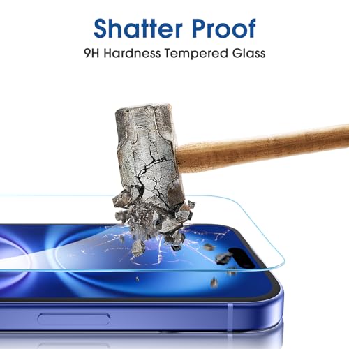 amFilm Auto-Alignment OneTouch for iPhone 16 Plus [6.7''] Screen Protector + Camera Lens Protector, Tempered Glass, 30 seconds Installation, Bubble Free, Case Friendly, Anti-Scratch 2 Pack by amFilm - Image 4