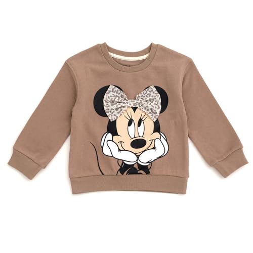 Image of Disney Minnie Mouse Girls' 2-Piece Fleece Sweatshirt and Pants Set for Baby & Kids