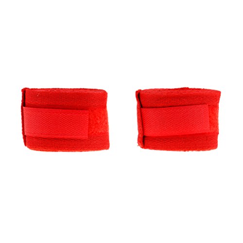 Tongina 2 Pcs Mão Interna Luvas De Punho Bandagens MMA Muay Thai Protetor De Mão - Vermelho