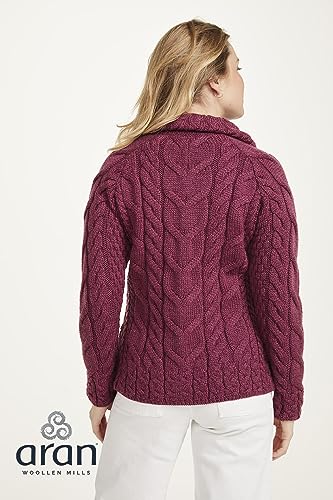 Image of Zippered Wool Sweater by Aran Woollen Mills