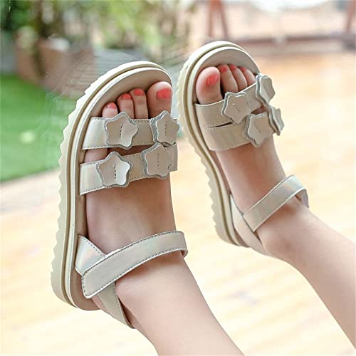Girls Sandals Toddler Girls Sandals Summer Outdoor Closed Toe Soft Rubber Sole Beach Water Sandals for Girls Age4