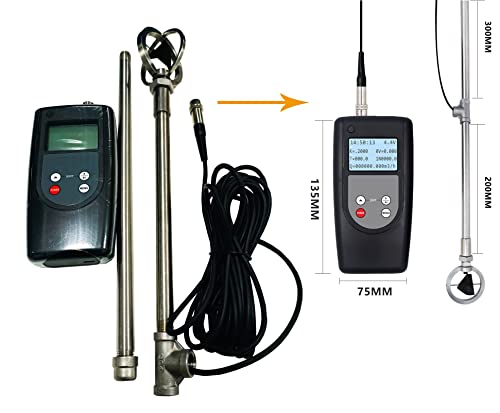 Hfbte Flow Speed Meter Water Flow Rate Meter Liquid Flow Velocity Measurement Instrument For Open Channel Flow With Speed Range 0.01-5.00M/S Hall Velocity Rotation Sensor Pole Positioning Measurement #TOP4
