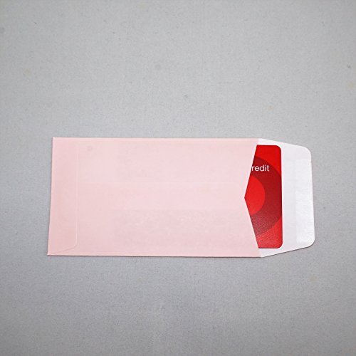 Raise Products #3 Coin Envelopes 4-1/2" X 2-1/2" (4.25 Inch X 2.5 Inch) Light Pink Small Gift Card Envelopes Great For Credit Cards/Cash/Coins/Small Parts/Jewelry/Stamps/Wedding(500, Light/Baby Pink) #TOP2