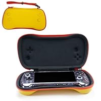Huiteng XR Case for Anbernic RG557 Game Console,EVA Portable Bag with Lanyard RG557 Carrying Case (Yellow)