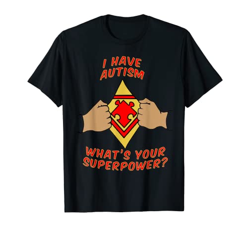 Camiseta de conciencia sobre el autismo Super Hero Puzzle Piece T-shirt Camiseta