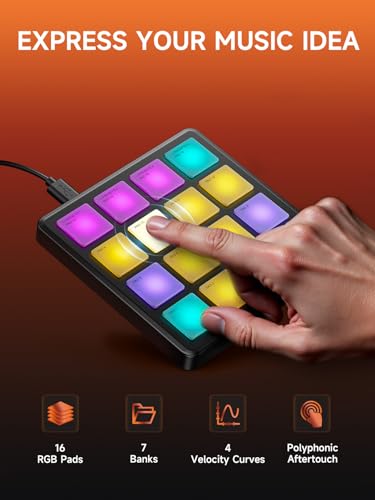 Portable Donner MIDI Beat Maker with 16 Pads & Software - Image 2