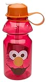 Zak! Designs Tritan Water Bottle with Flip-up Spout with Sesame Street Graphics, Break-resistant and BPA-free Plastic, 14 oz