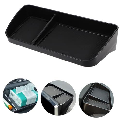 Organiseur de console centrale de voiture plastique noir : solution de rangement rapide
