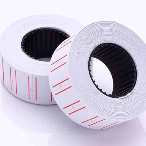 Etiquetas de precio autoadhesivas para etiquetadora, rollos de papel blanco rectangular 7