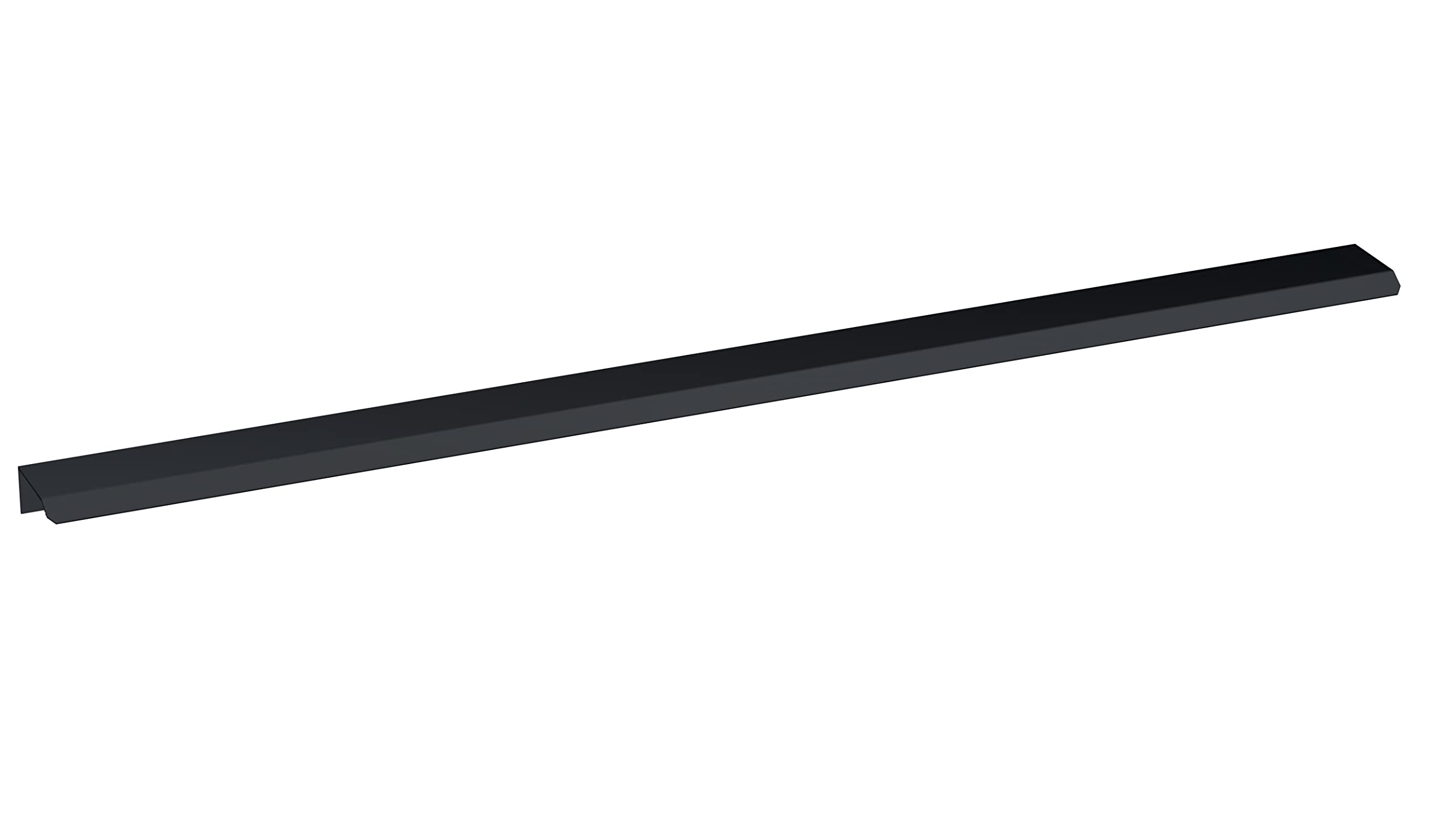 Nuie Matt Black H226 Modern Bathroom Furniture Finger Pull Handle, 500Mm,