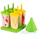 Popsicle Molds - IKICH Set of 6 Ice Pop Molds Makers - BPA Free & FDA Certified & Food Safe - Reusable Easy-Release Ice Cube Tray Molds Drip-Guard Handle with Folding Funnel and Cleaning Brush