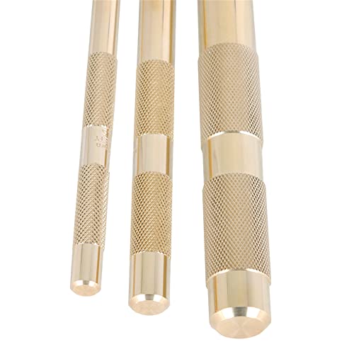 Munirater 3-Pack Brass Roll Pin Knurled Punch Set Brass Drift Punch Kit 61360 #TOP4