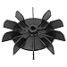 5 PCS Direction Connection Fan Blade 13mm 10-Blade Impeller with Engineering Plastic Material for Air Compressor Motor Fan Accessory