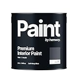 Hemway - Premium Interior Paint - Soft Navy Blue 2.5 L | Indoor Matt Finish, Acrylic & Water-Based Emulsion | Quick Dry & High Coverage for the Kitchen, Bathroom & Bedroom